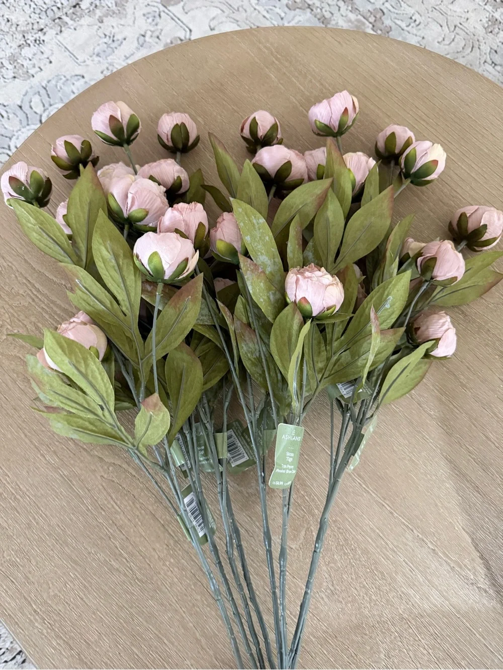 Michaels Ashland Viral Tan Peony Stems- 8 ct